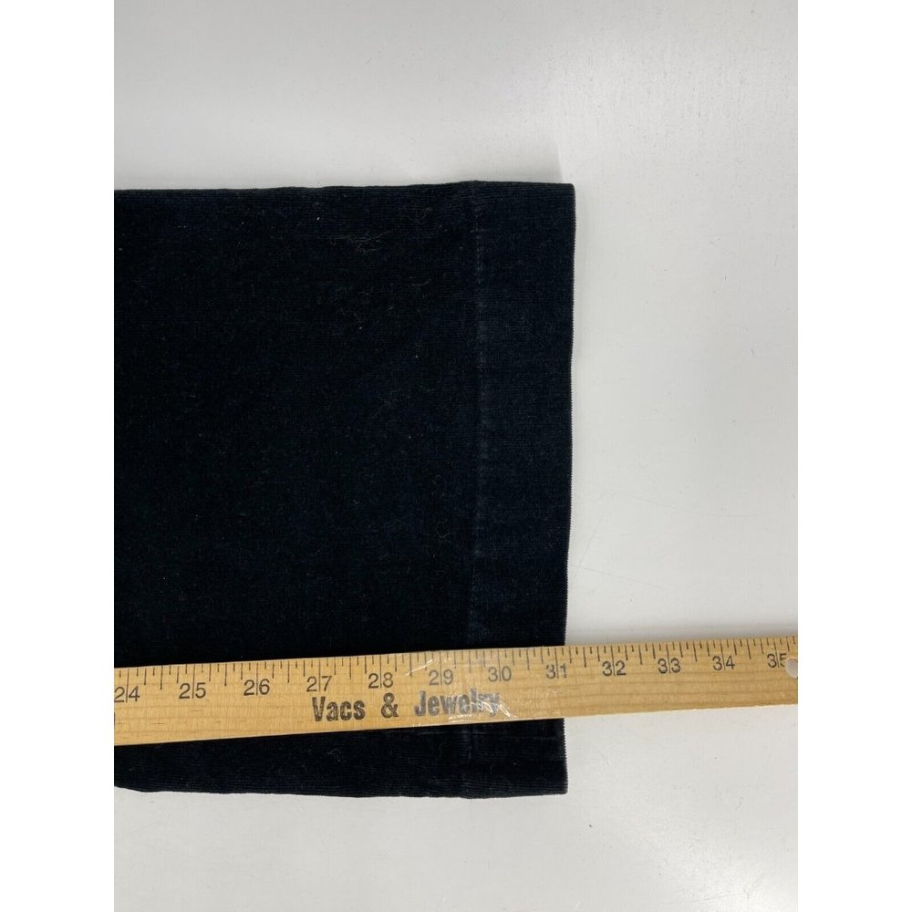 Banana Republic Women's Martin Fit Flared Black Velour Corduroy Pants Size 25 - Picture 13 of 14